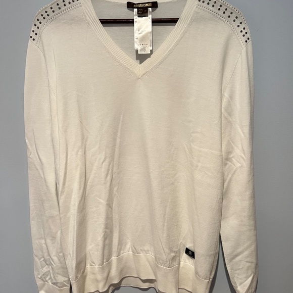 Roberto Cavalli Other - Roberto Cavalli V-Neck Knit Lightweight Sweater